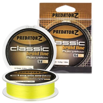 PZ Classic fonott zsinór-fluo sárga, o 0,08 mm, 120 m, 3,9 kg