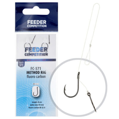 FC FC-571 Kötött Method előke fluorocarbon, 8 cm, #10; 10 mm; o0,18 mm, 2 db