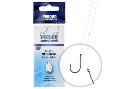 FC FC-571 Kötött Method előke fluorocarbon, 8 cm, #10; 10 mm; o0,18 mm, 2 db