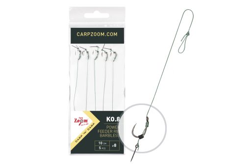 FC Power Feeder Rig KO.9 kötött method előke, 10 cm, #12; 10 mm; o0,18 mm, 5 db