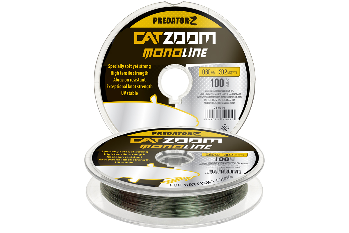 Catzoom Monoline zsinór, o 0,80 mm, 100 m, 46,2 kg, zöld