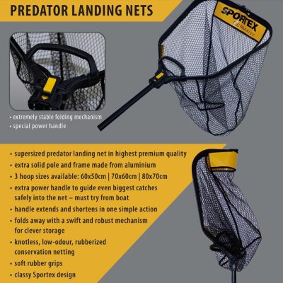 SPORTEX MERITŐSZÁK PREDATOR GUMIS 60x50cm