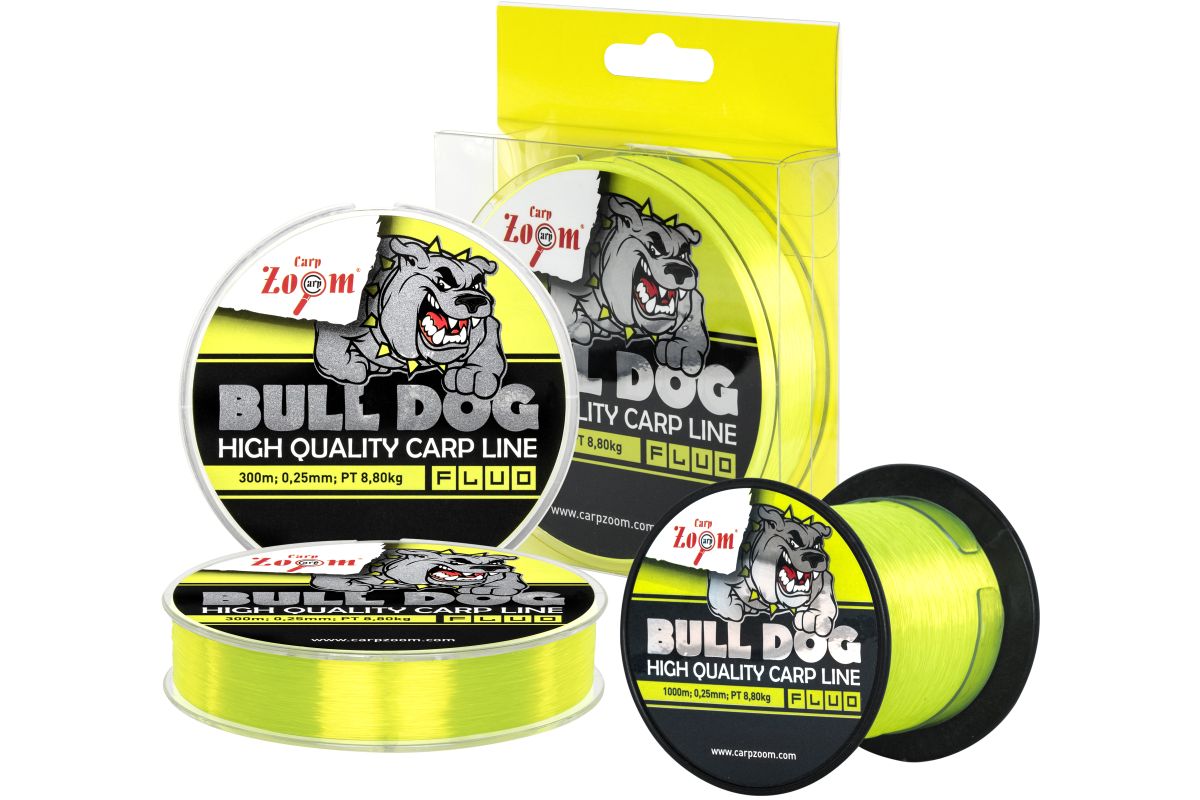 CZ Bull-Dog Fluo monofil pontyozó horgászzsinór, o 0,25 mm, 300 m, 8,8 kg, fluo zöld