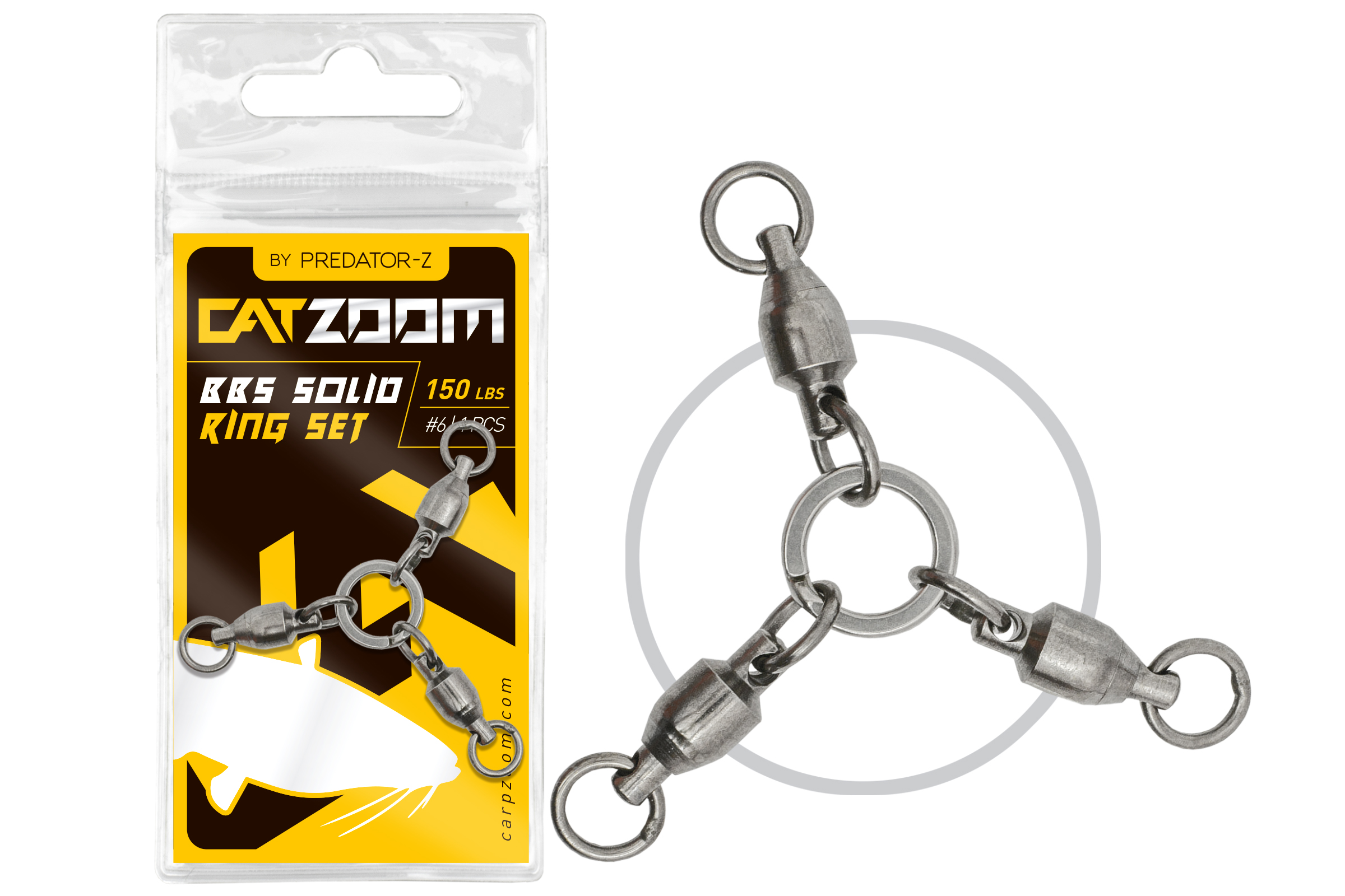 Catzoom BBS hármas forgó 150 lbs, 3 cm, #6, 1 db