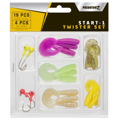 PZ Start-1 Twister szett, 0,5-1,7 g, népszerű színek, 19+4 db