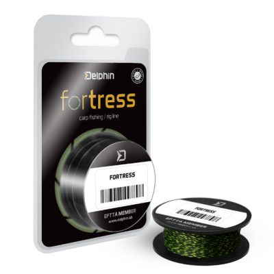 Delphin - Hookline  FORTRESS sárga-zöld fonott előkezsinór