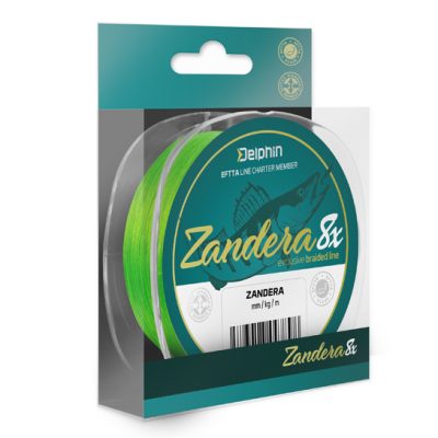 Delphin - ZANDERA 8 / fluo zöld fonott főzsinór