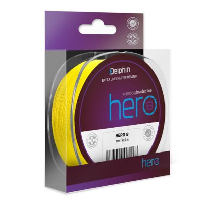 Delphin - HERO 8 / fluo sárga fonott főzsinór