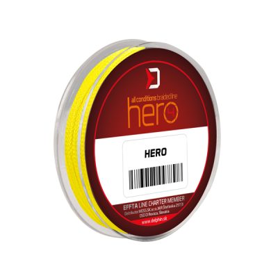 Delphin - HERO 4 / fluo sárga fonott előkezsinór