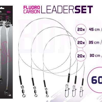 Delphin - Szett BOMB! fluorkarbon előke karabinerrel