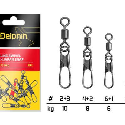 Delphin - Japan snap forgókapocs / 10db