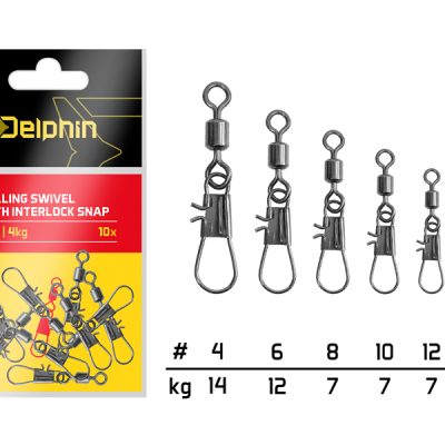 Delphin - Egymásba záródó forgókapocs / 10 db