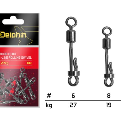 Delphin - Method QuiX oldalvonalas forgókapocs / 10 db