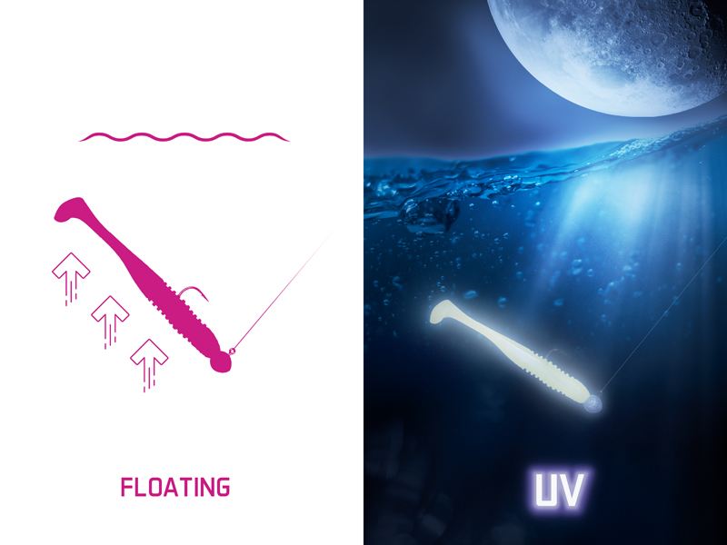 Delphin - Gumihal ZANDERA FlexiFLOAT UVs / 5db - Image 3