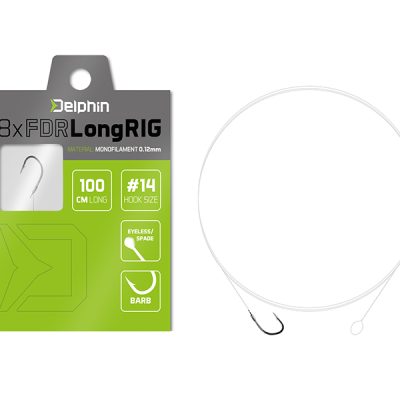 Delphin - Kötött horog FDR LongRIG / 8db