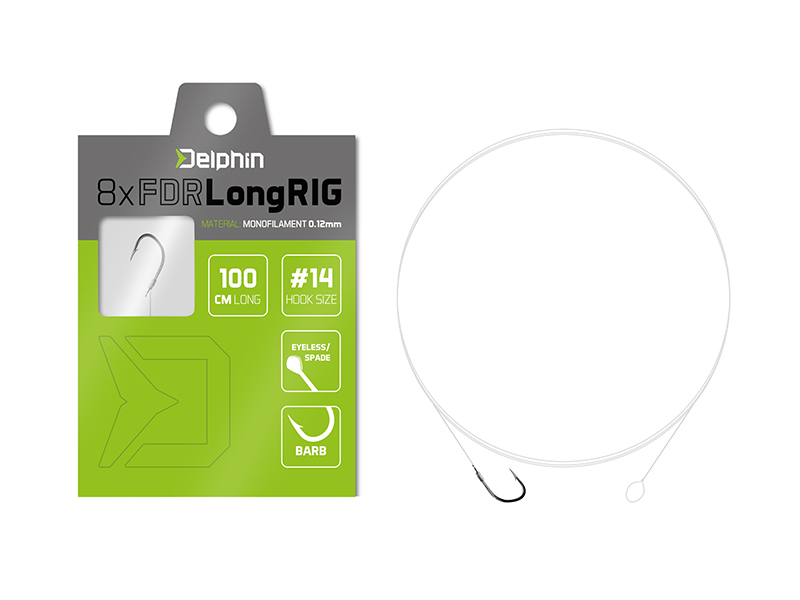 Delphin - Kötött horog FDR LongRIG / 8db