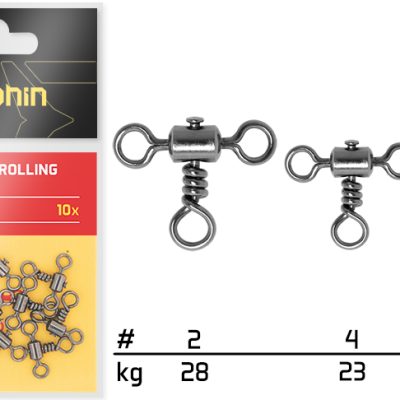Delphin - Átmenő gördülő T forgó / 10 db