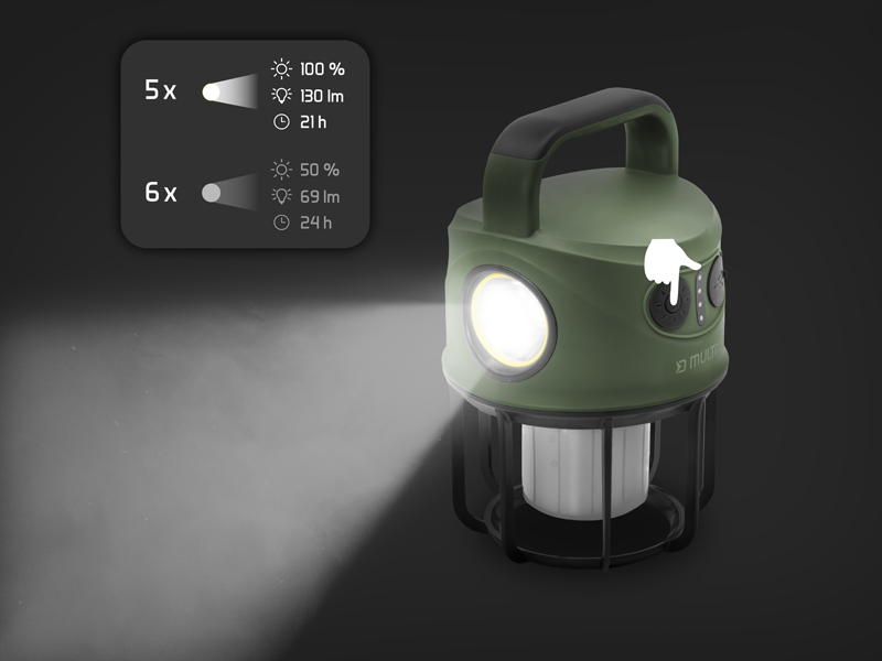 Delphin - Multix Kempinglámpa 3W/4400mAh - Image 6