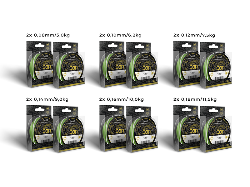 Delphin - OctaCON Line SET Limitált kiadás / fluo zöld fonott főzsinór - Image 2