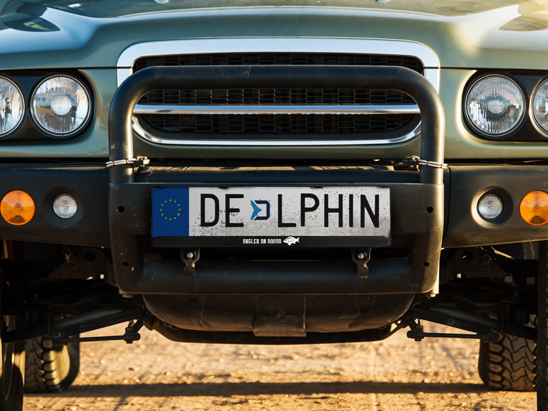 Delphin - ANGLER ON BOARD / 2 db 3D rendszámtábla tartó - Image 4