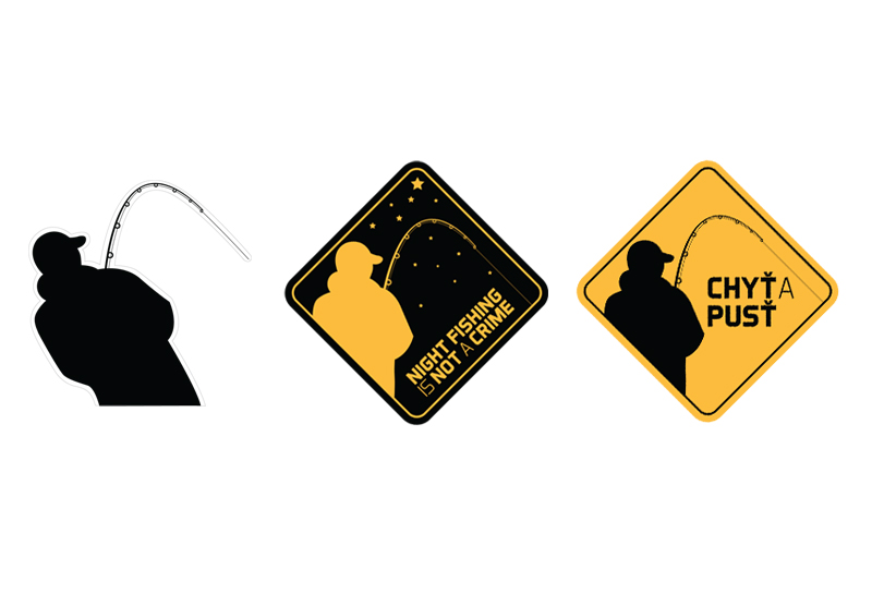 Delphin - Öntapadó - horgasz árnyéka fekete