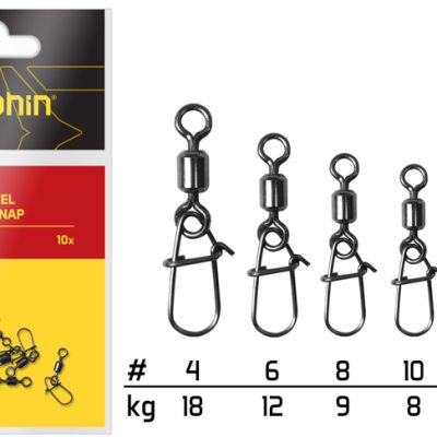 Delphin - Rolling swivel with micro snap / 10db
