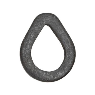 CZ Tear Drop előkegyűrű, 4 mm, matt fekete, 10 db