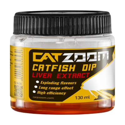 Catzoom Catfish Dip aromafolyadék, májkivonat, barna, 130 ml