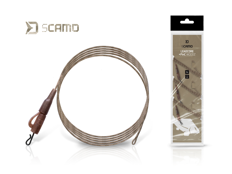 Delphin - sCAMO Leadcore + PinC WOODZ előke / 3db