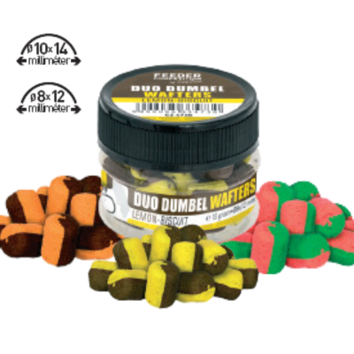 FC Duo Dumbel Wafters horogcsali, o10x14 mm, mangó, barack, 15 g