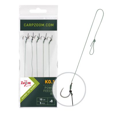 FC Power Feeder Rig KO.1 kötött method előke, 10 cm, #6, 10 mm; o0,18 mm, 5 db